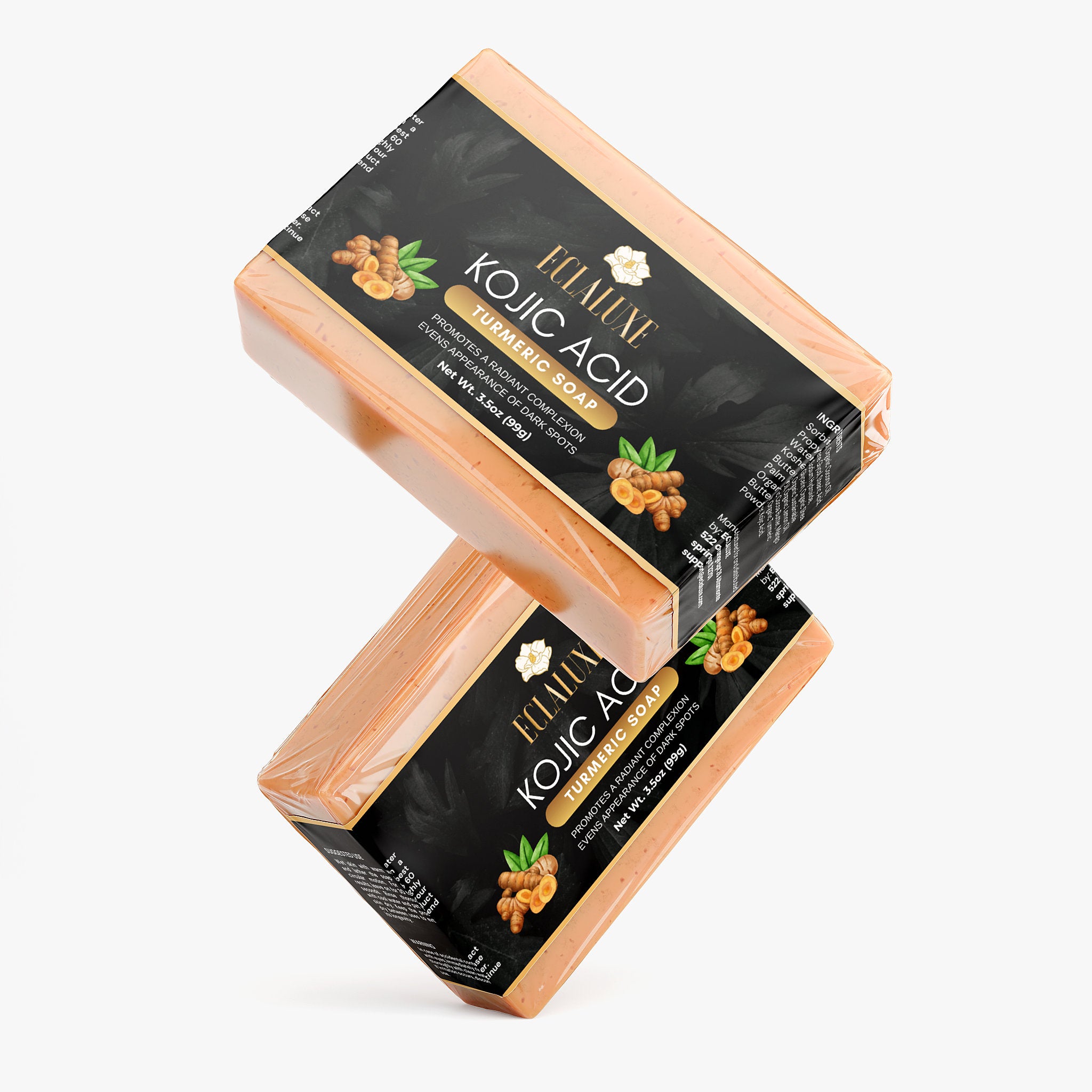 Set 2 bars of Kojic Acid & Turmeric soap
